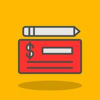 Cheque Vector Icon Design