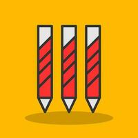 Color pencils Vector Icon Design