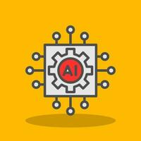 Artificial intelligence Vector Icon Design