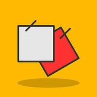 Sticky notes Vector Icon Design