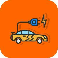 diseño de icono de vector de coche eléctrico