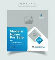 Real estate social media post design vector