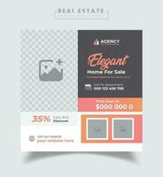 Real estate social media post design vector