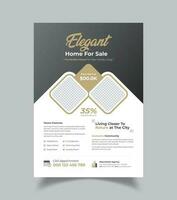 Real Estate Flyer or home sale flyer design vector