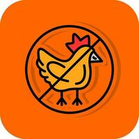 No chicken Vector Icon Design