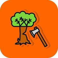 árbol corte vector icono diseño