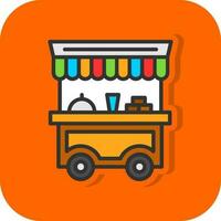 Food cart Vector Icon Design