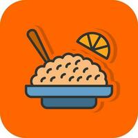 American fried rice Vector Icon Design