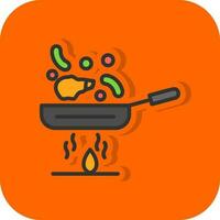 Stir fry Vector Icon Design