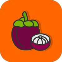 Mangosteen Vector Icon Design