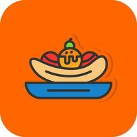 Banana split Vector Icon Design