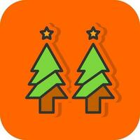 diseño de icono de vector de árbol de navidad