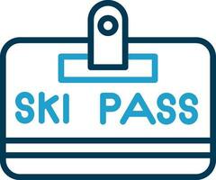 Ski pass Vector Icon Design