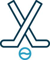 diseño de icono de vector de palo de hockey