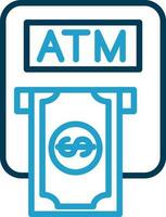 Atm machine Vector Icon Design