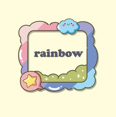 Rainbow Frame with Inscription