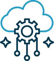 Cloud intelligence Vector Icon Design