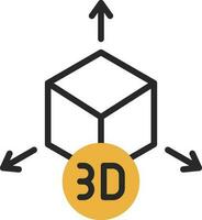 diseño de icono de vector de modelo 3d