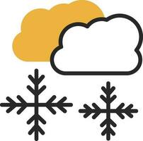 Snowing Vector Icon Design