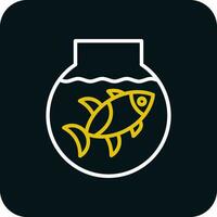 Fish bowl Vector Icon Design