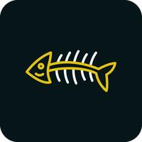 Fishbone Vector Icon Design