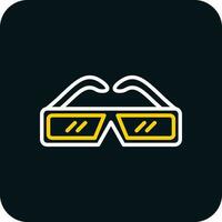 diseño de icono de vector de gafas 3d