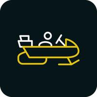 Snowmobile Vector Icon Design