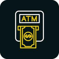 Atm machine Vector Icon Design