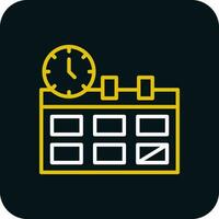 diseño de icono de vector de horario