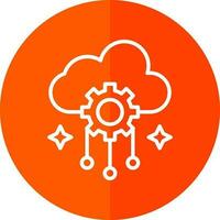 Cloud intelligence Vector Icon Design