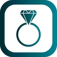 diseño de icono de vector de anillo de diamante