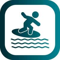 Surfing Vector Icon Design