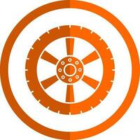 Alloy wheel Vector Icon Design