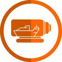 Ship in a bottle Vector Icon Design