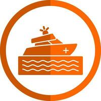 rescate barco vector icono diseño