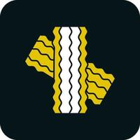 Bacon pie Vector Icon Design