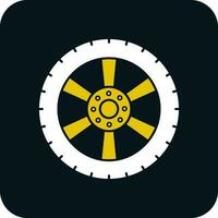 Alloy wheel Vector Icon Design