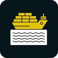 Cargo ship Vector Icon Design