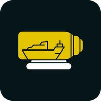 Ship in a bottle Vector Icon Design