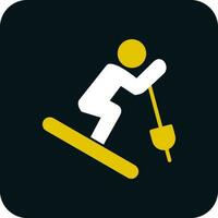 Skiing Vector Icon Design