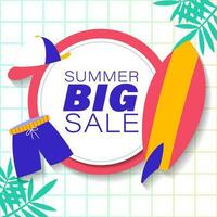 Summer sale brochure discount vector. Special price offer coupon for social media post,  promotion ad, shopping flyer, voucher, website campaign and advertising vector