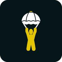 Skydiving Vector Icon Design