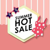 Summer sale brochure discount vector. Special price offer coupon for social media post,  promotion ad, shopping flyer, voucher, website campaign and advertising vector