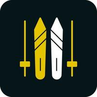 Ski sticks Vector Icon Design