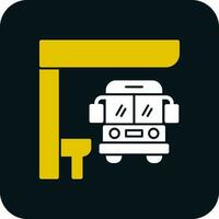 autobús detener vector icono diseño