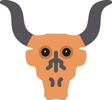 diseño de icono de vector de cráneo de toro
