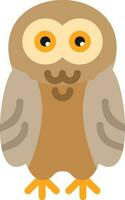 Snowy Owl Vector Icon Design