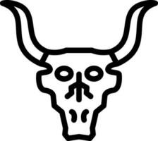 diseño de icono de vector de cráneo de toro