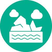 Glacier Vector Icon Design