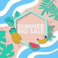 Summer sale brochure discount vector. Special price offer coupon for social media post,  promotion ad, shopping flyer, voucher, website campaign and advertising vector